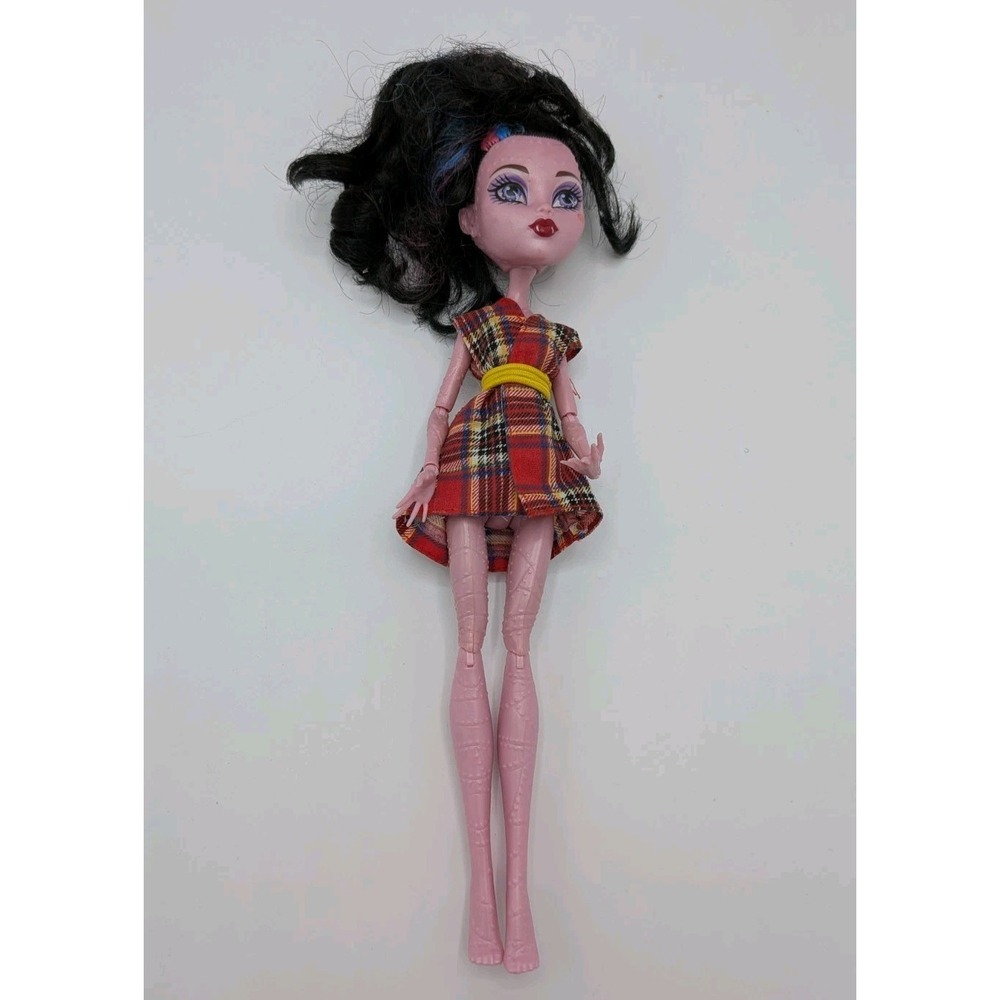 Monster High Draculara Doll Red Plaid Dress Outfit